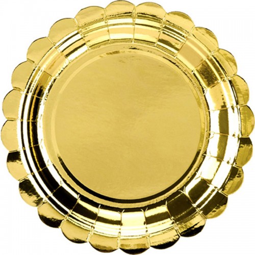 Pratos Dourados Recortados